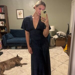 Abercrombie and Fitch - Navy Blue Silk Dress